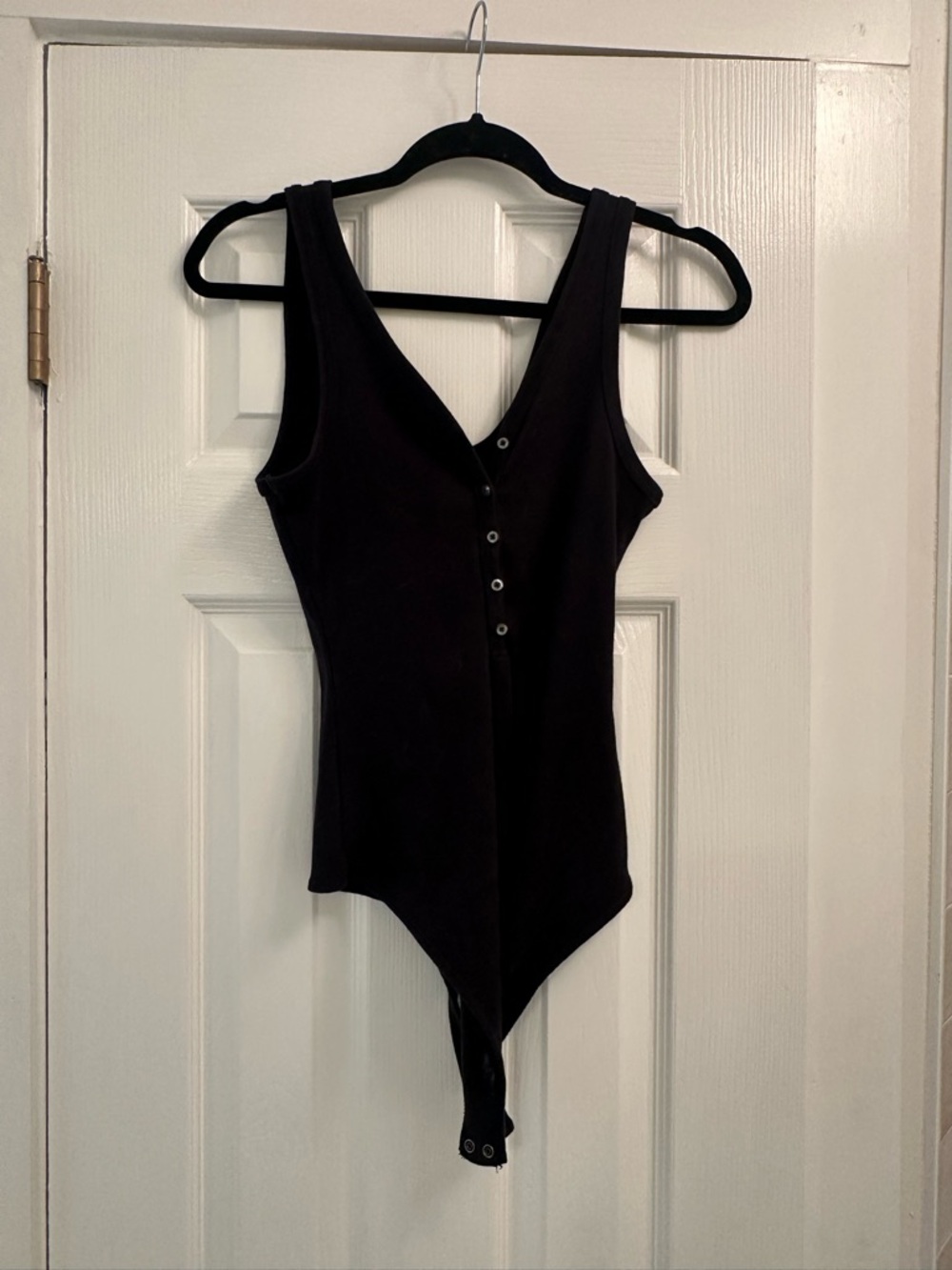 Abercrombie & Fitch Ribbed Black Bodysuit